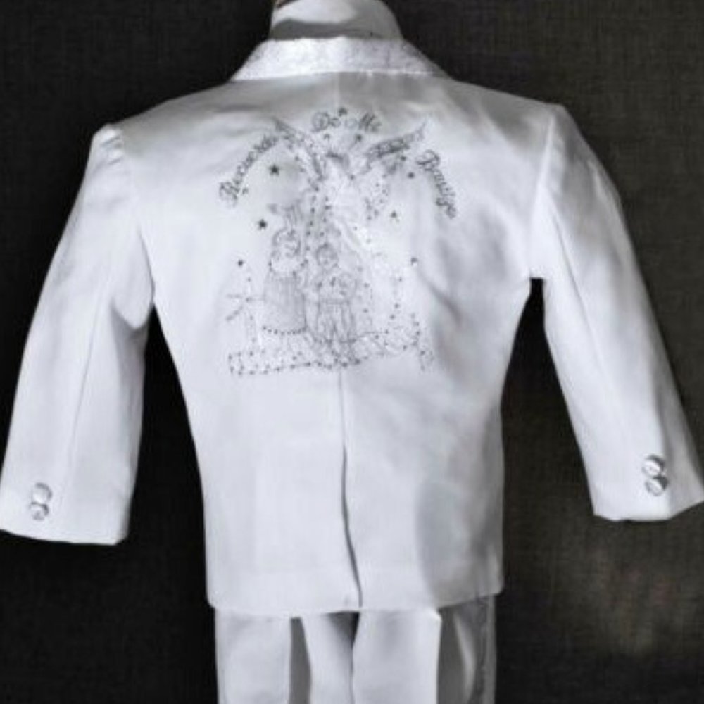 Baby Toddler Baptism Christening Suit  Angel Embroidery Traje Bordado Bautizo